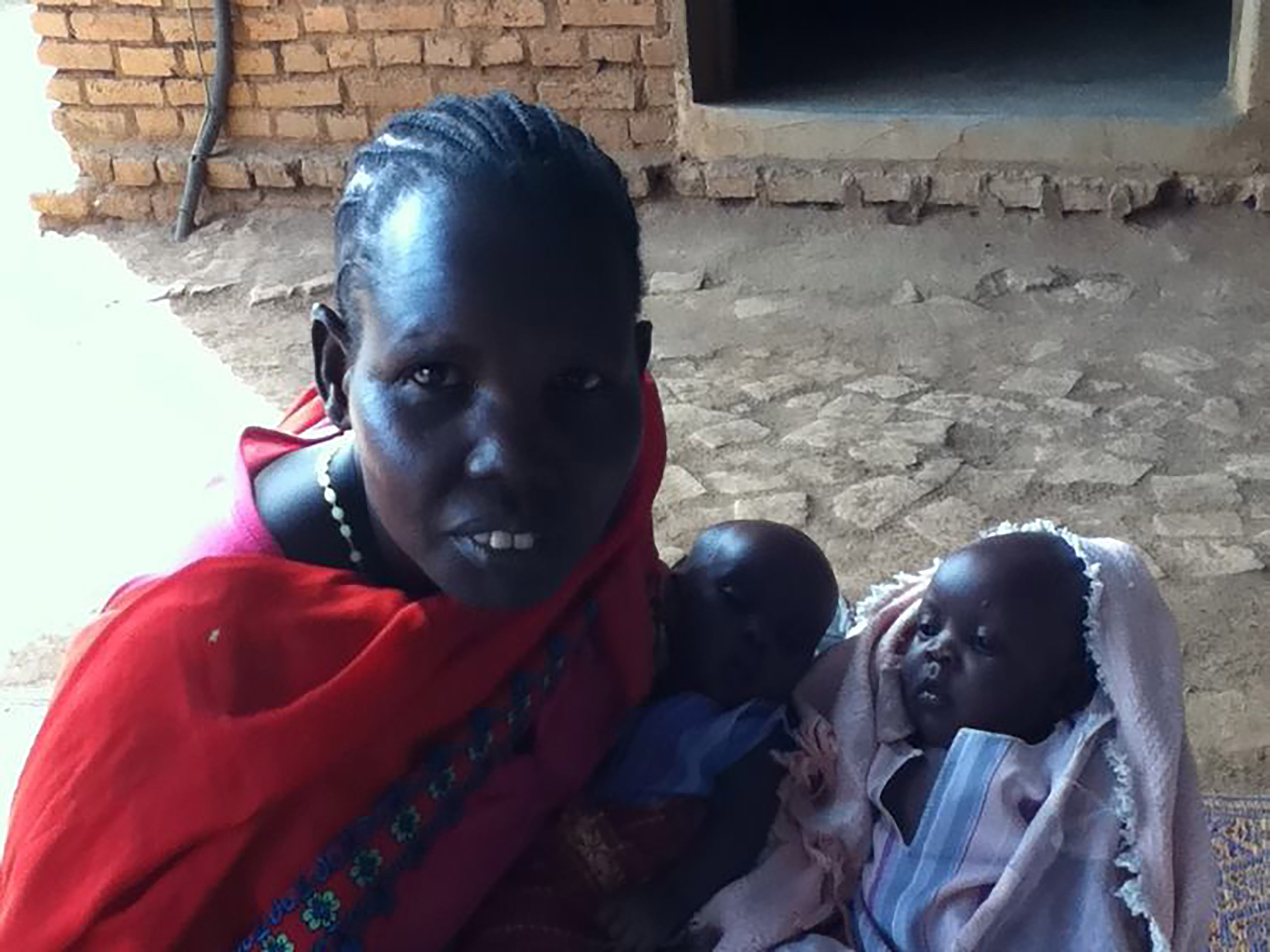 Aquil Bol Mallien, mother of twins at an MSF clinic in South Sudan.