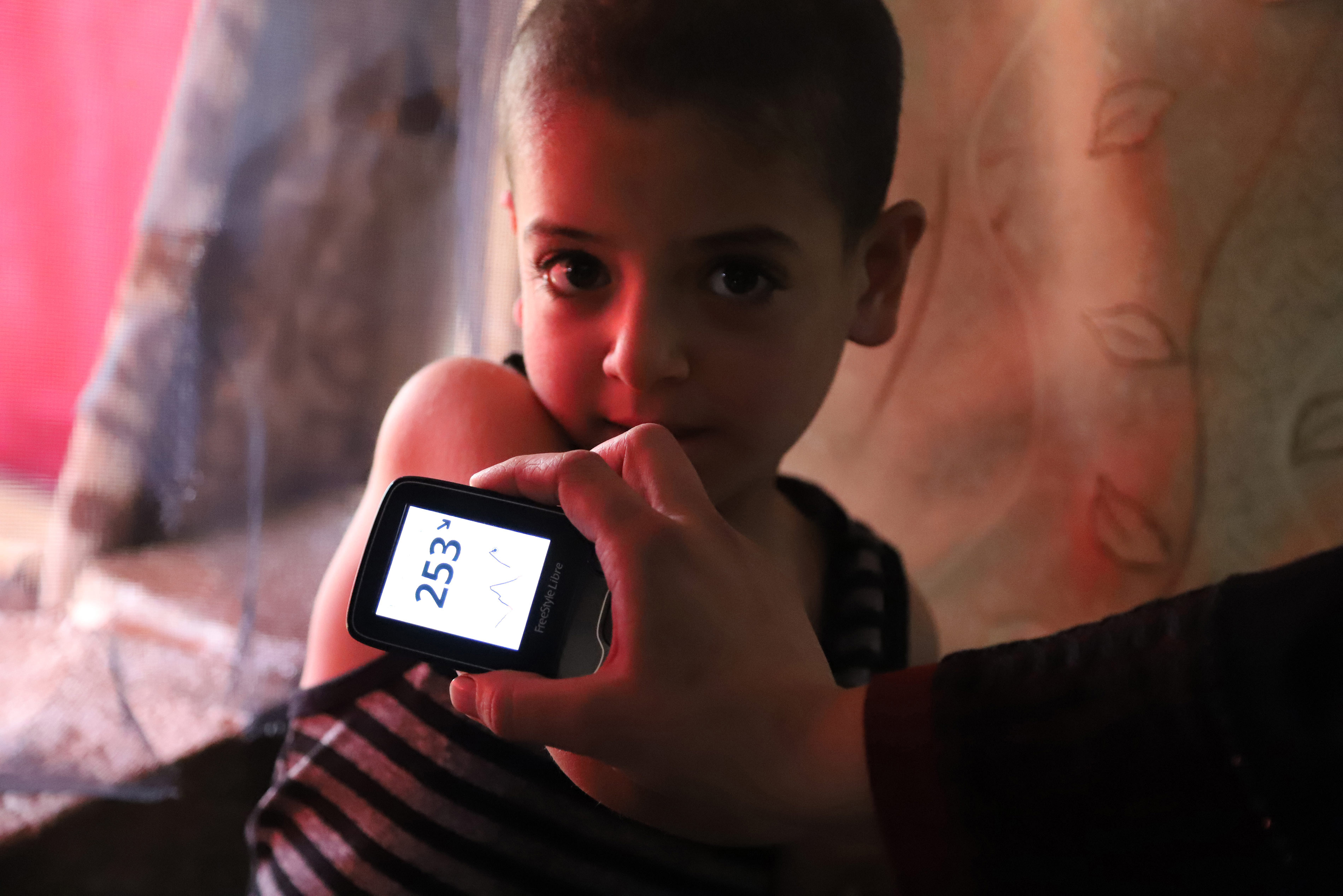 Moussa, 6 years old, was diagnosed with diabetes type I, two years ago.