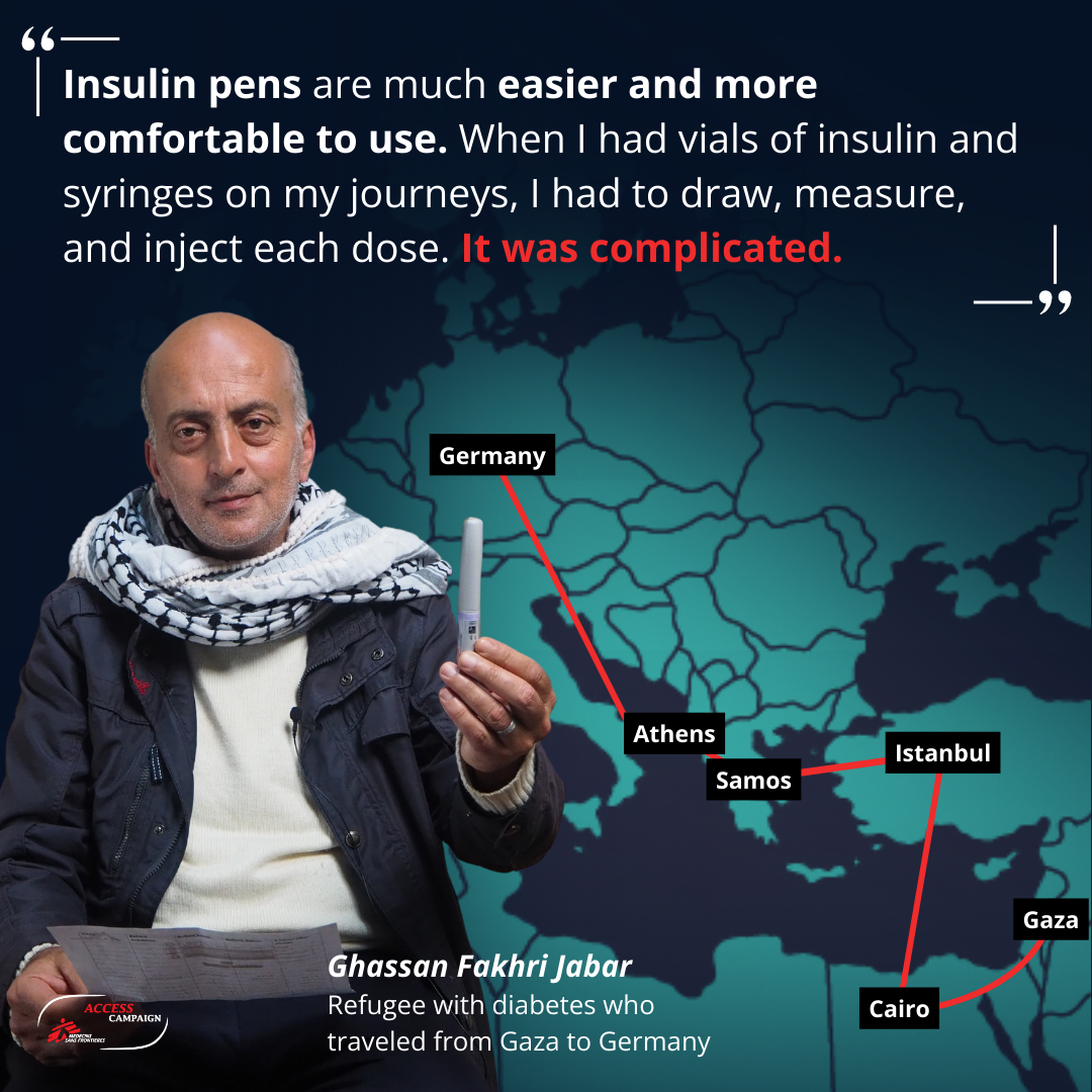 Map of Ghassan’s journey.