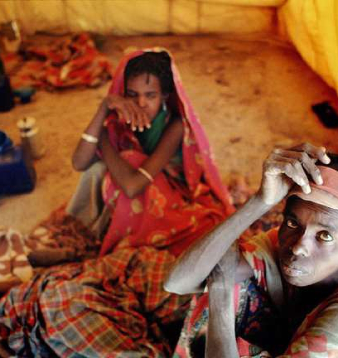 A tuberculosis tent in a refugee camp near the Ethiopian-Somali border.
