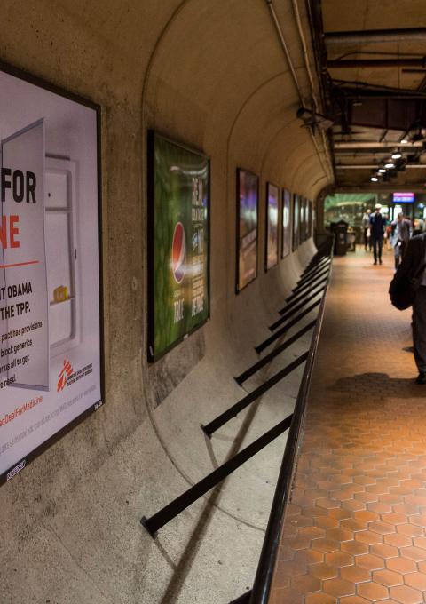 Metro advertisements for Doctors Without Borders, photos by Drew Angerer