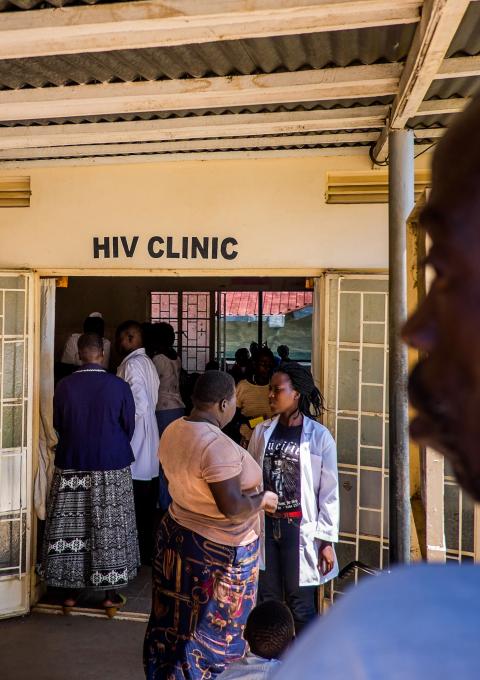 At the entrance of HIV department of Arua Regional hospital-Uganda