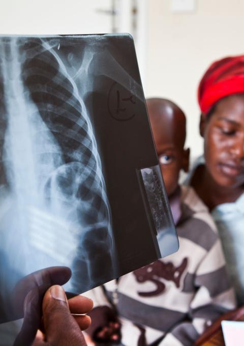 Primrose and her child Panashe as doctors confirm the seven-year-old boy is suffering from TB. 