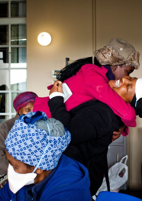 Phumeza Tisile, 23 years, celebrates her cure from XDR-TB with friends and patients at Lizo Nobanda TB Care Centre, Khayelitsha, South Africa on August 16, 2013.