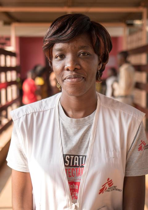 Dr. Christine BIMANSHA MBOMBO, MSF Medical Activity Manager of the HIV/AIDS program in the Hôpital communautaire of Bangui. 09 July 2016 - Hôpital communautaire, Bangui, Central African Republic.