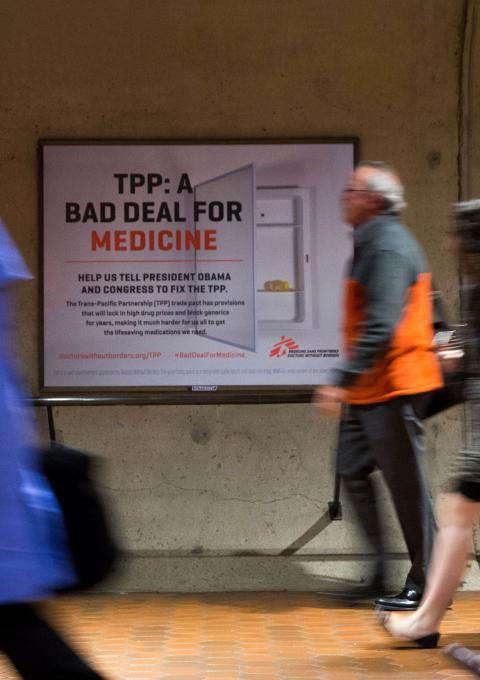 Metro advertisements for Doctors Without Borders in Washington DC, 2015. 