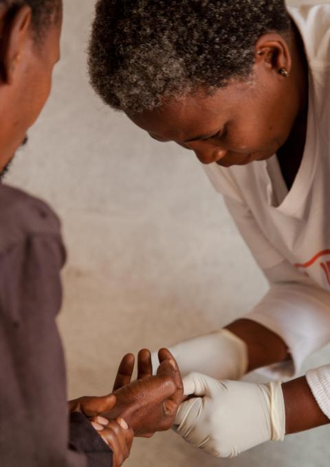 Community Health Agent Babongile Luhlongwane is one of nearly 90 dedicated health workers who are taking HIV counseling and testing to the most remote parts of KwaZulu-Natal.