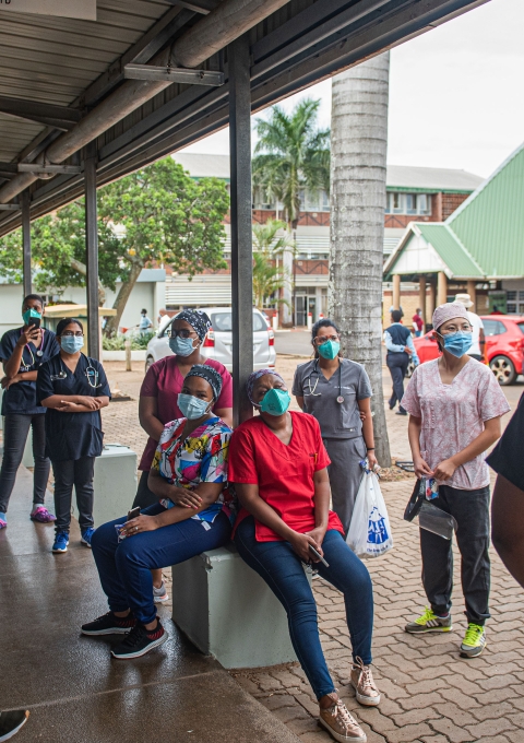 The 8.30 AM Doctors’ meeting during the peak of the second COVID-19 wave at Ngwelezana Tertiary Hospital in South Africa’s KwaZulu-Natal Province