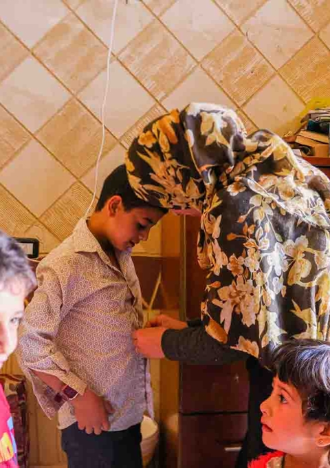 Moussa, type I diabetes patient, in MSF project in Arsal, Lebanon.