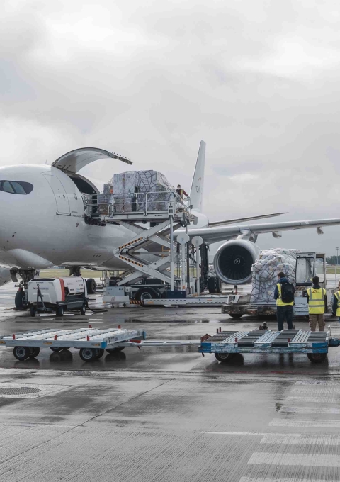 100 tons of material has been loaded into two cargo planes destined for Haiti. The cargo includes items for setting up emergency medical structures and offices for our operations using tents