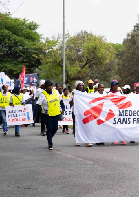Images and videos from a picket in Johannesburg outside Novo Nordisk's office asking them to drop the price of insulin pens to $1, and to end the double standard on insulin pen supply.