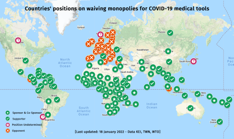 No Patents Council Map 18 January 2022