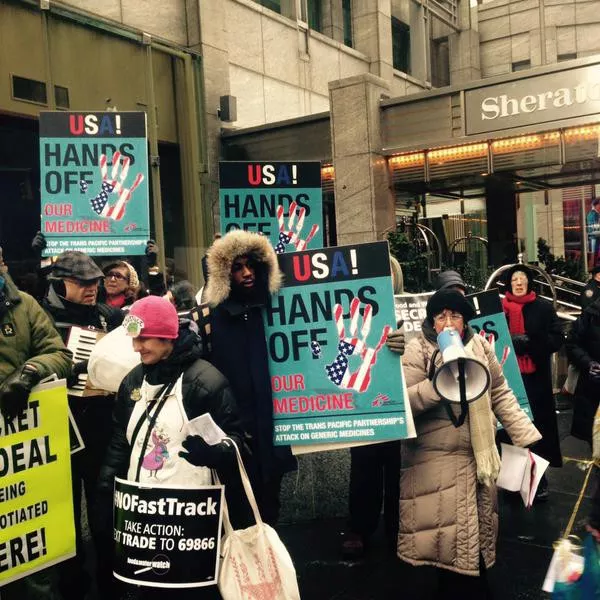 TPP demonstration in New York City, USA
