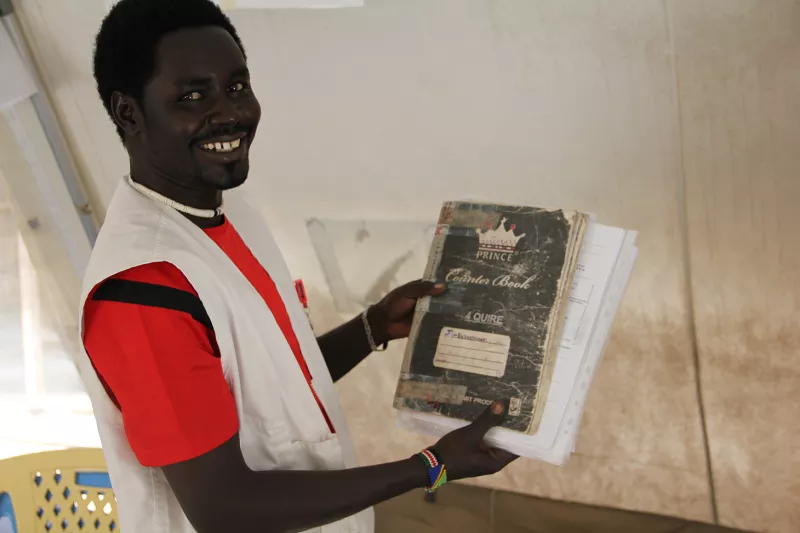MSF local staffer, Jeremiah, who went to great lengths to ensure continuity of care for his HIV patients in South Sudan.