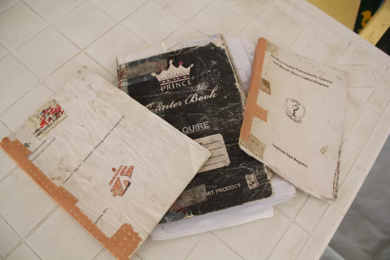 The book safe with MSF's medical team in Bentiu, Unity State. 