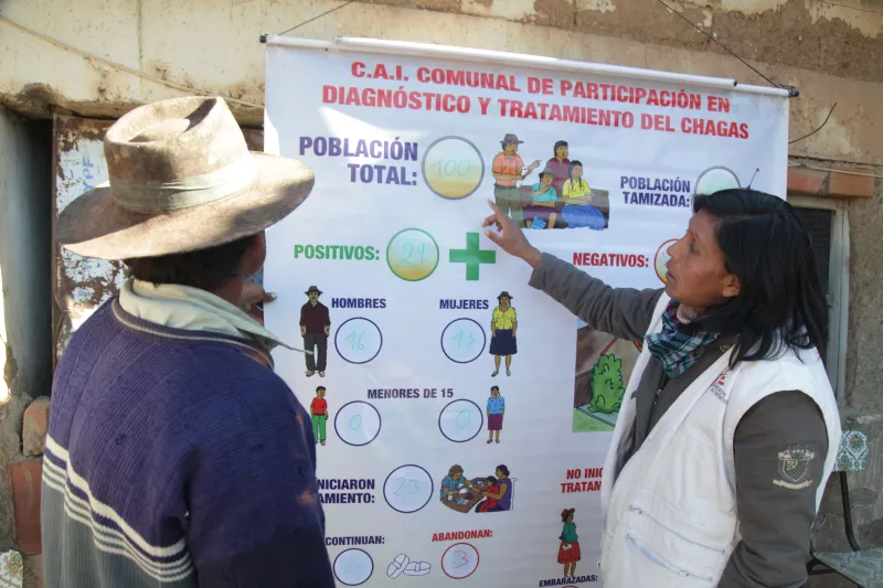 Chagas patient Hilario, was chosen to help the MSF staff monitor the situation in the community of Chujillas, Bolivia, 2012.