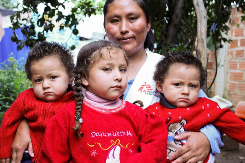 Miriam Quispe Brito works as a nurse with MSF in Bolivia. She started Chagas treatment while she was pregnant in 2002, so as not to infect her child, Bolivia 2011. 