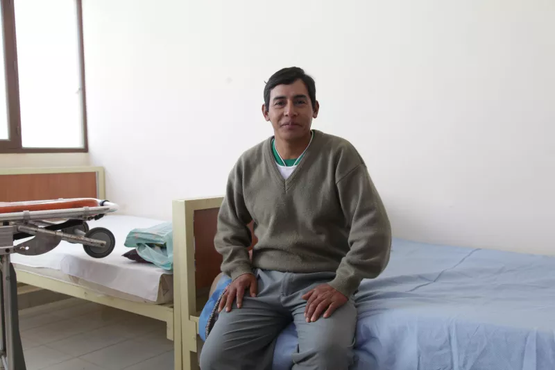 When Chagas starts causing cardiac or digestive problems, patients require surgery. Thanks to an alliance between MSF and the NGO Puente de Solidaridad, pacemakers were provided for the patients who needed them. Abel Guerra Montaña, 39, feels much better since he received one last year, Bolivia 2012. 