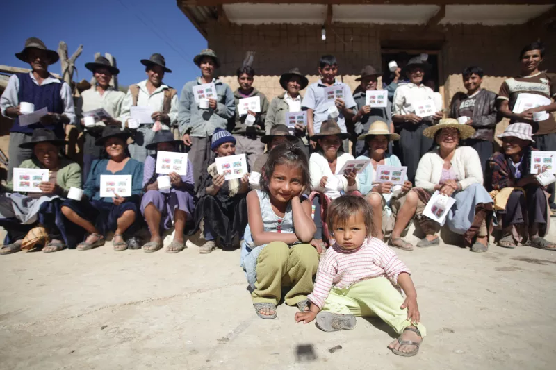 In the community of Chujillas, Bolivia, those diagnosed with Chagas carried out the approximately three months treatment process, which varies from weight of the patient. After treatment concludes, patients receive a certificate, 2012.
