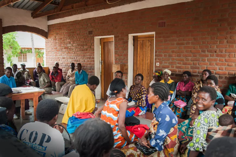 A waiting area at the Namitambo Health Centre, Malawi, 2013.
