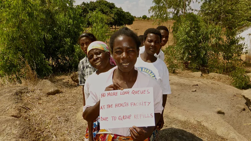 “No more long queues at the health facility due to group refills” from Thyolo, Malawi
