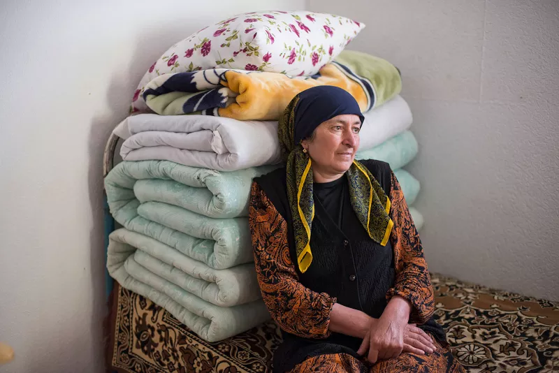 Sapikhat, 53, from Kenkhi, Sharoy district of Chechnya, is an XDR TB patient on ambulatory treatment. She lives with her husband, a teacher, and 3 children in a remote village in mountainous Sharoy district on the border with neighbouring Dagestan. 