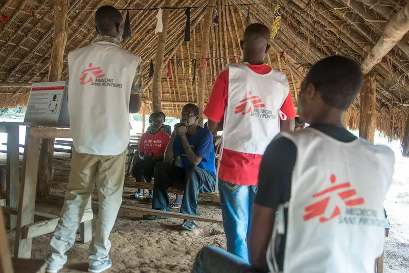 An MSF CAG meeting in Ribodo, a village just outside Yambio, in Gbudwe State, South Sudan.