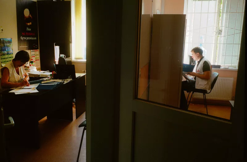 MSF clinic located inside the Mykolaiv Regional Center of Palliative Care and Integrated Services.