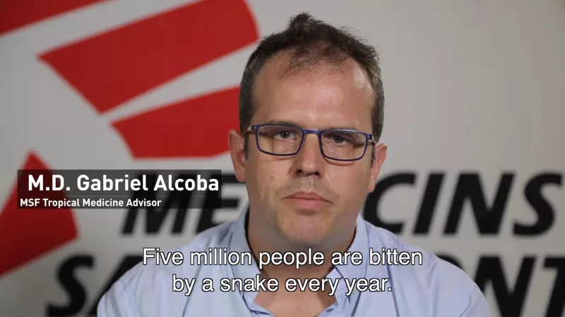 Snakebites: three questions with MSF Tropical Medicine Advisor Dr. Gabriel Alcoba