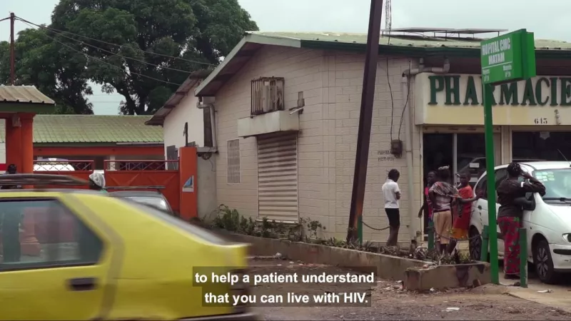 Treating AIDS in Conarky, Guinea