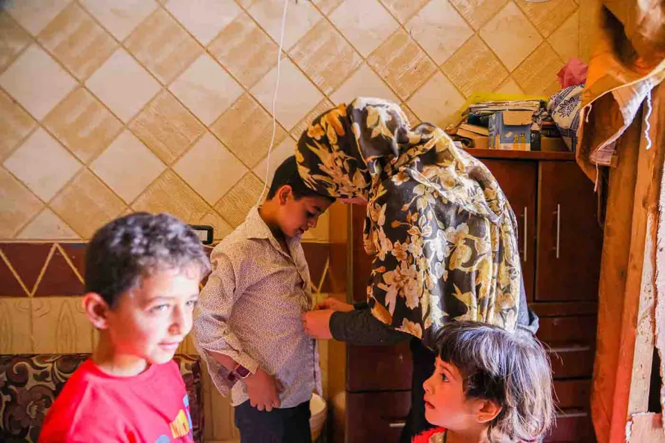 Moussa, type I diabetes patient, in MSF project in Arsal, Lebanon.