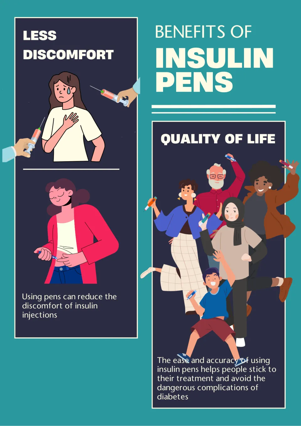 Infographic on benefit of insulin pens - WDD 2023