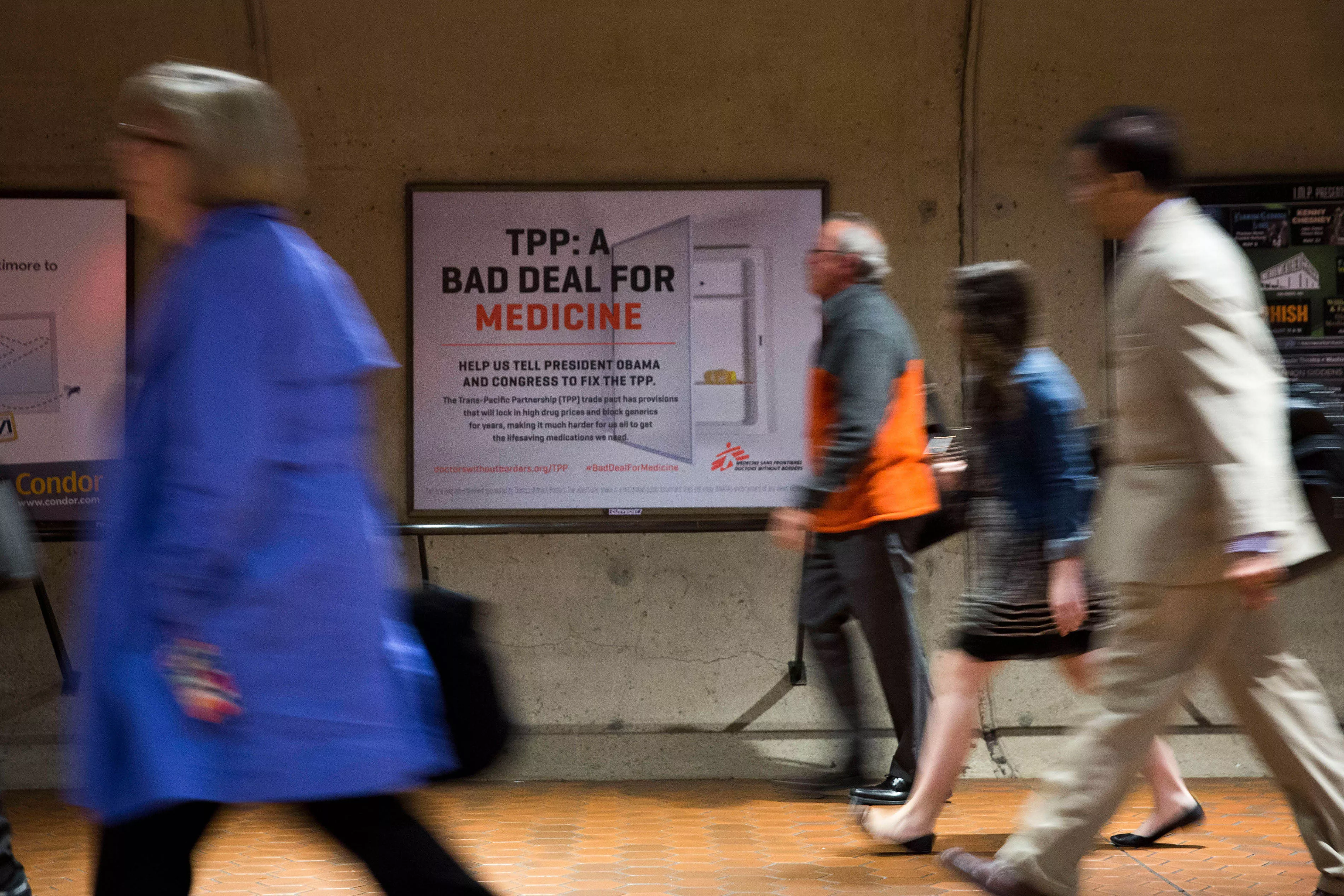 Metro advertisements for Doctors Without Borders in Washington DC, 2015. 