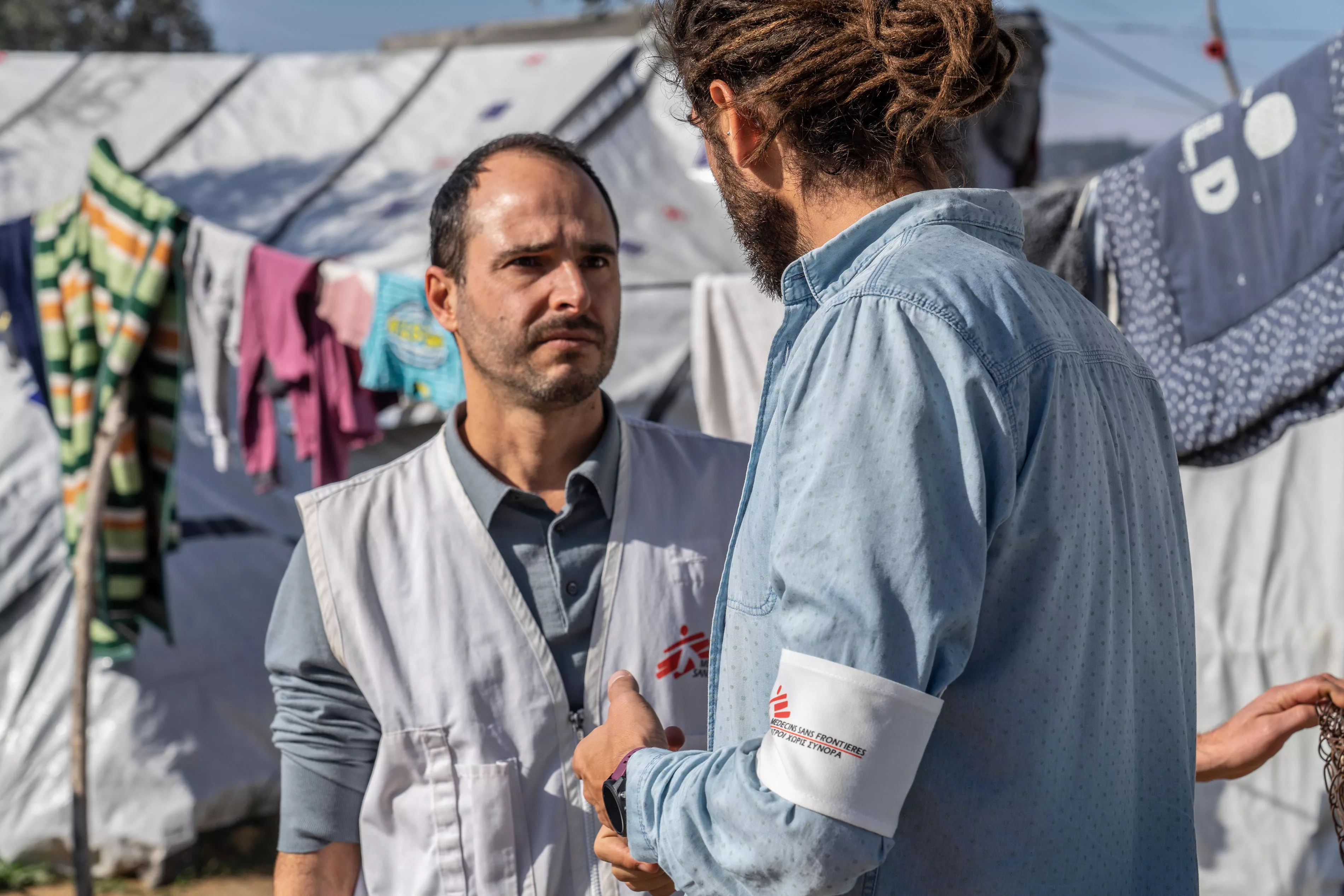 The MSF International President Christos Christou visitng Moria camp in Lesbos to see the situation of asylum seekers and refugees trapped on the greek islands.