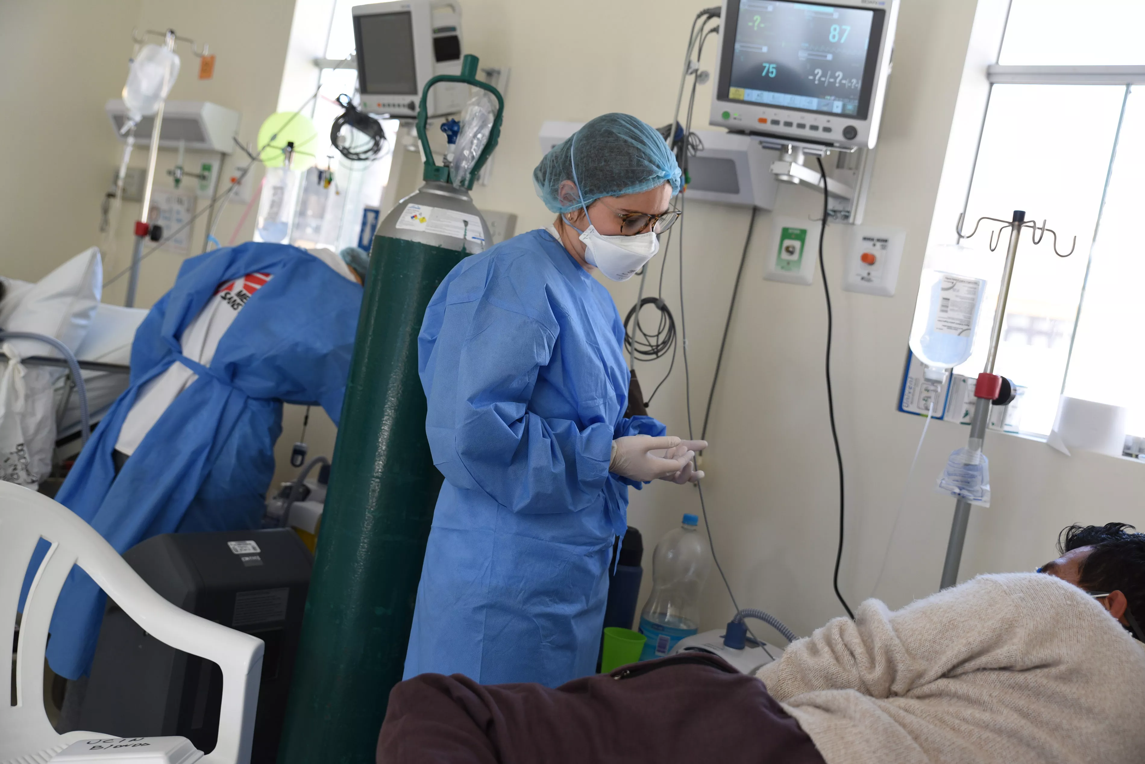 MSF teams providing care to COVID patients in Antonio Lorena hospital, Cusco, Peru.