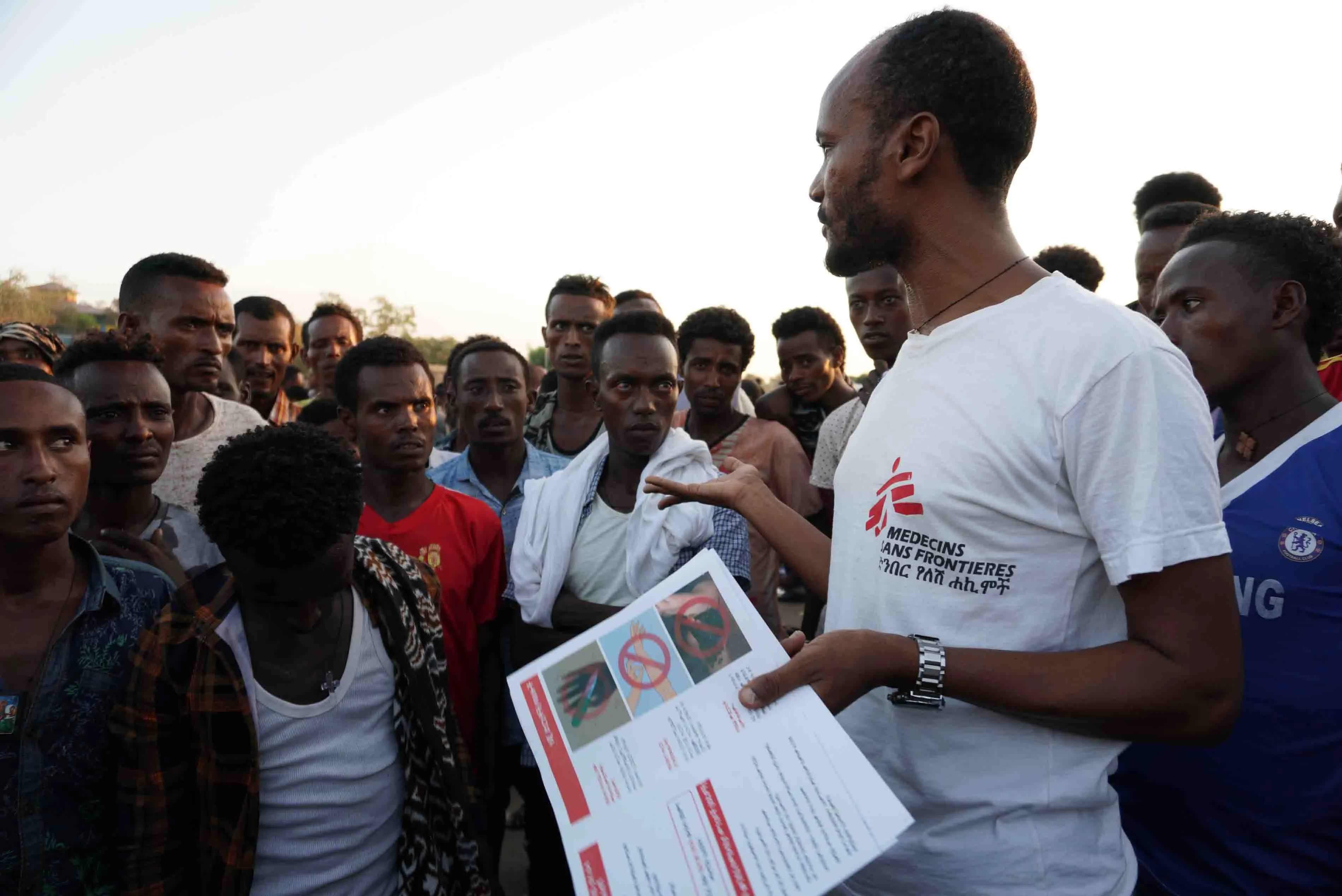 Yeshiwas Tesema MSF’s community and health education supervisor speaks about the risks of snakebites to migrant workers in Abdurafi town.
