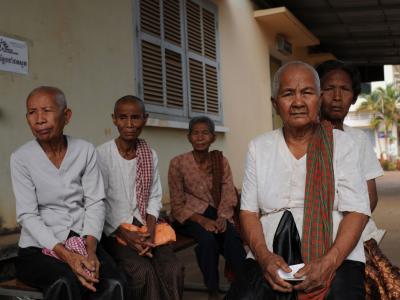 Women waiting to have a chest X-ray as part of the MSF Active Case Finding TB programme, Tboung Khmum, Cambodia