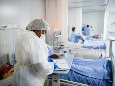 Field hospital at Ngwelezana Tertiary Hospital in northern KwaZulu-Natal in March 2021.
