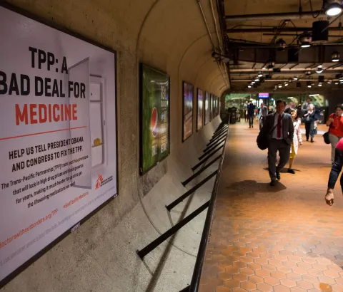 Metro advertisements for Doctors Without Borders, photos by Drew Angerer