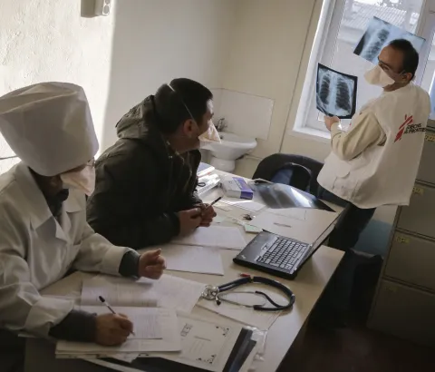 MSF operating in a district of Kyrgyzstan where TB rates are among the highest in the country. January 2015