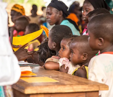 Registration area to define which vaccine children should receive.