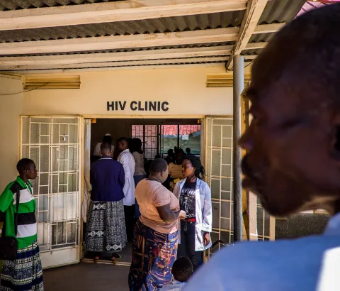 At the entrance of HIV department of Arua Regional hospital-Uganda