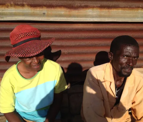 48-year old Linda Vilakati is one of 55 patients who have just successfully completed treatment for MDR-TB in Swaziland. Linda is sitting with his former treatment supporter, Nonhlanhla Zikalala, who helped see him through his recovery. 