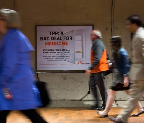 Metro advertisements for Doctors Without Borders in Washington DC, 2015. 