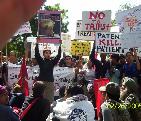 India patent protest in 26 February 2005. Photograph by Shailly Gupta