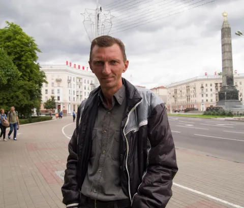 Yury, pictured above, is the first patient has successfully finished their TB treatment at MSF’s project in the Republic of Belarus in Eastern Europe.  