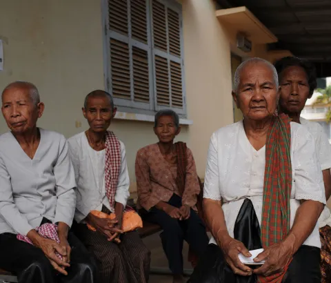 Women waiting to have a chest X-ray as part of the MSF Active Case Finding TB programme, Tboung Khmum, Cambodia