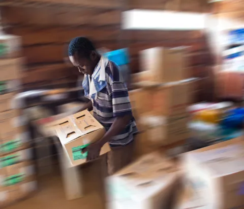 Pharmacy at Batangafo hospital, Central African Republic 2013.