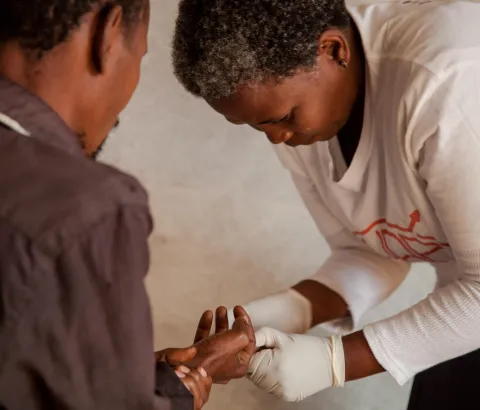 Community Health Agent Babongile Luhlongwane is one of nearly 90 dedicated health workers who are taking HIV counseling and testing to the most remote parts of KwaZulu-Natal.