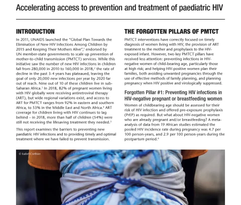 From Guidelines to Reality Accelerating Access to Prevention and Treatment of Paediatric HIV